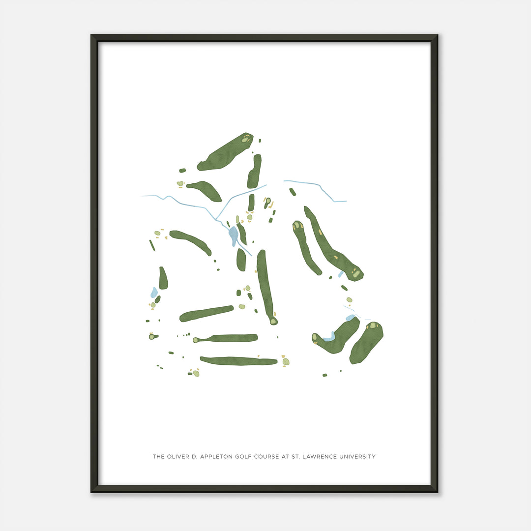 Print of The Oliver D. Appleton Golf Course At St. Lawrence University Modern Map