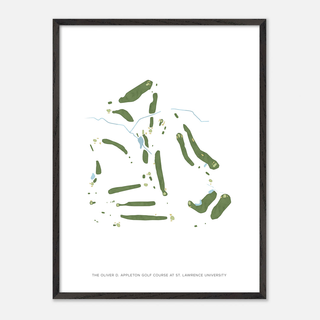 Print of The Oliver D. Appleton Golf Course At St. Lawrence University Modern Map