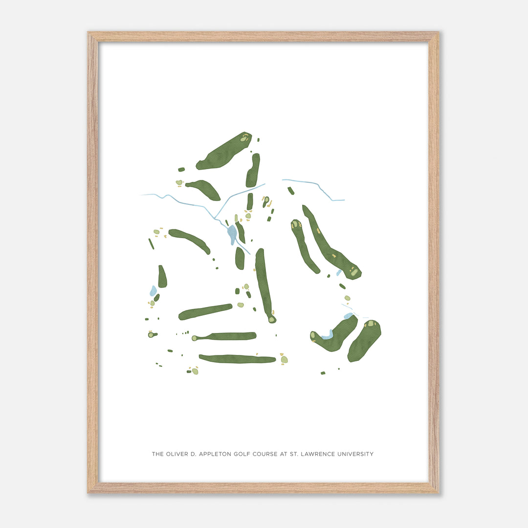 Print of The Oliver D. Appleton Golf Course At St. Lawrence University Modern Map