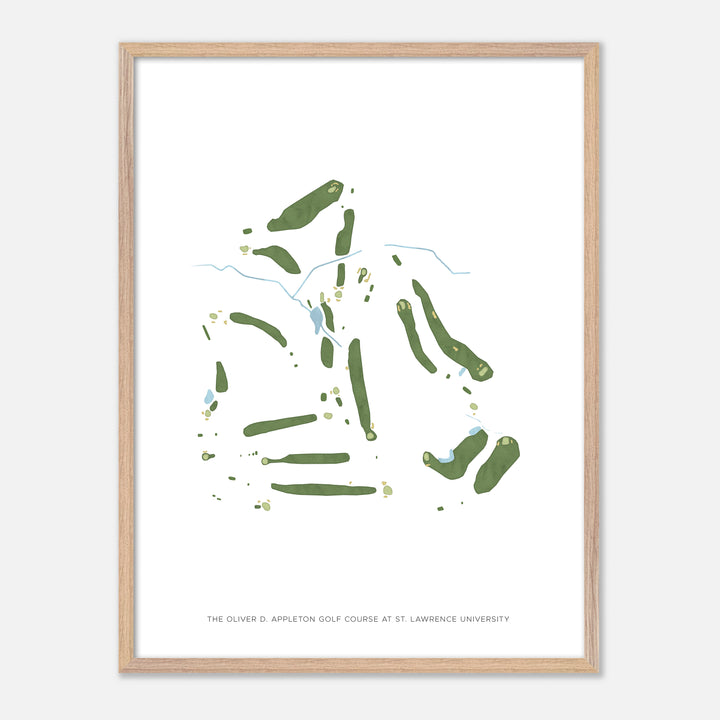 Print of The Oliver D. Appleton Golf Course At St. Lawrence University Modern Map