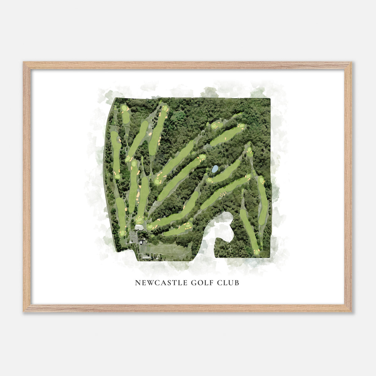 Print of Newcastle Golf Club Classic Map