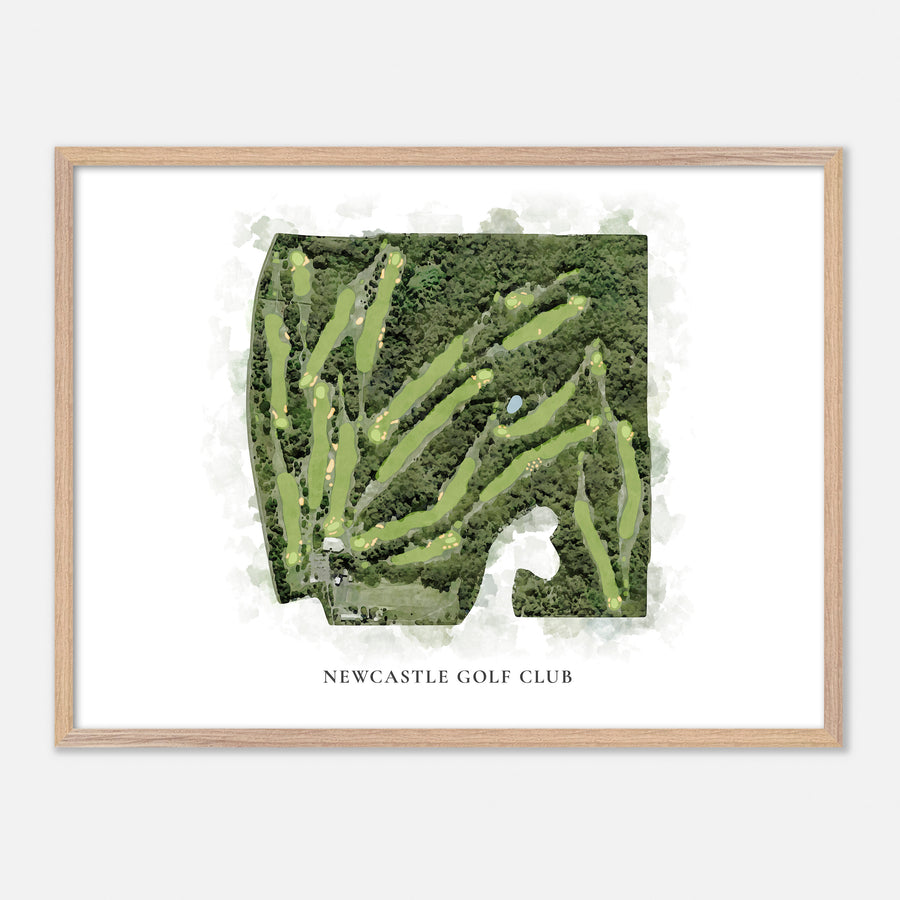 Print of Newcastle Golf Club Classic Map