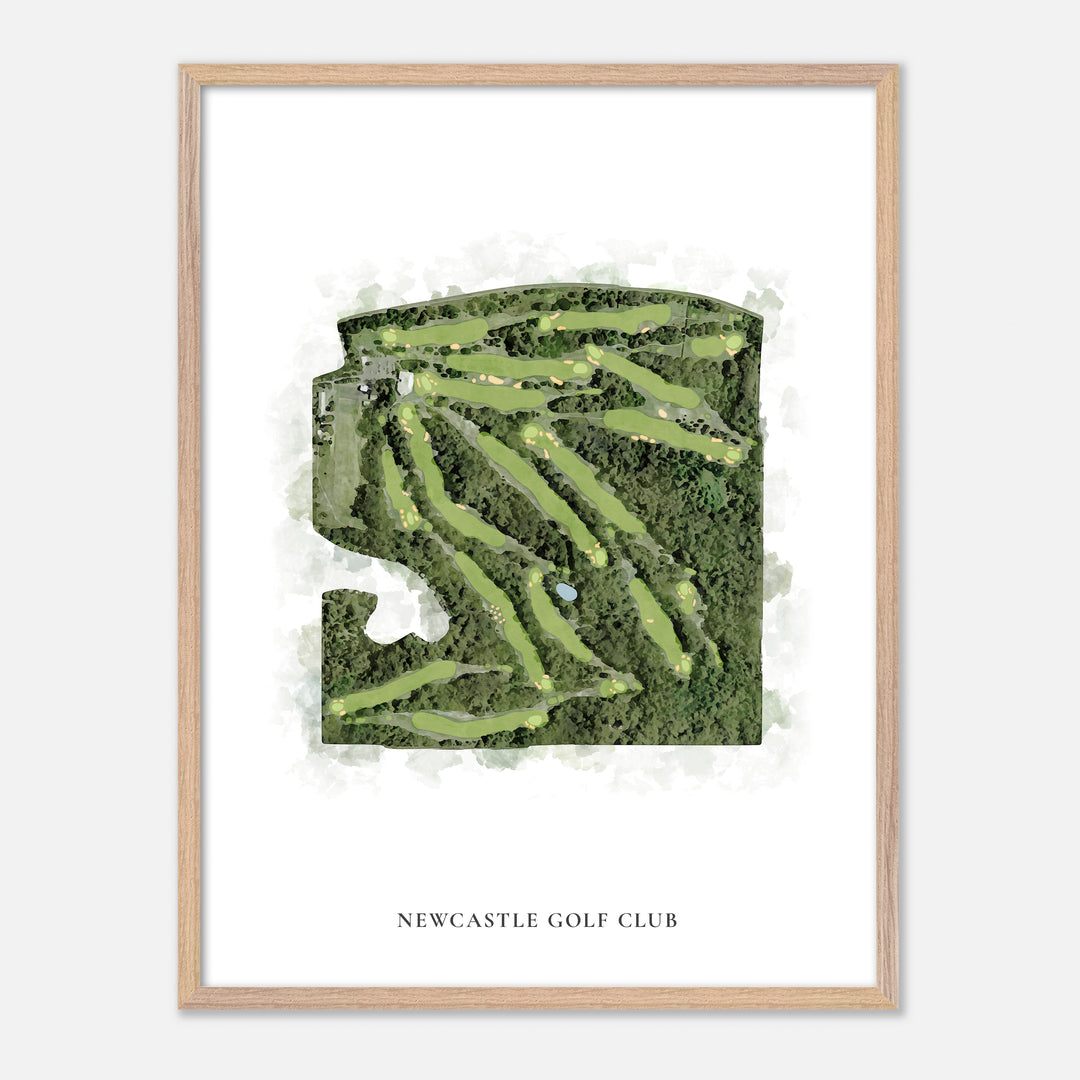 Print of Newcastle Golf Club Classic Map