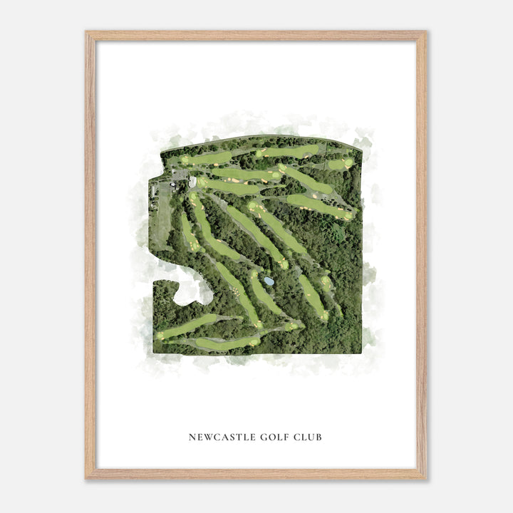 Print of Newcastle Golf Club Classic Map