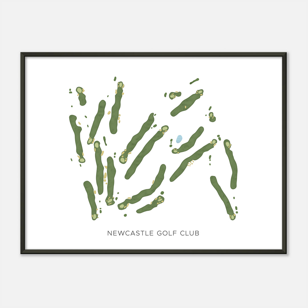 Print of Newcastle Golf Club Modern Map
