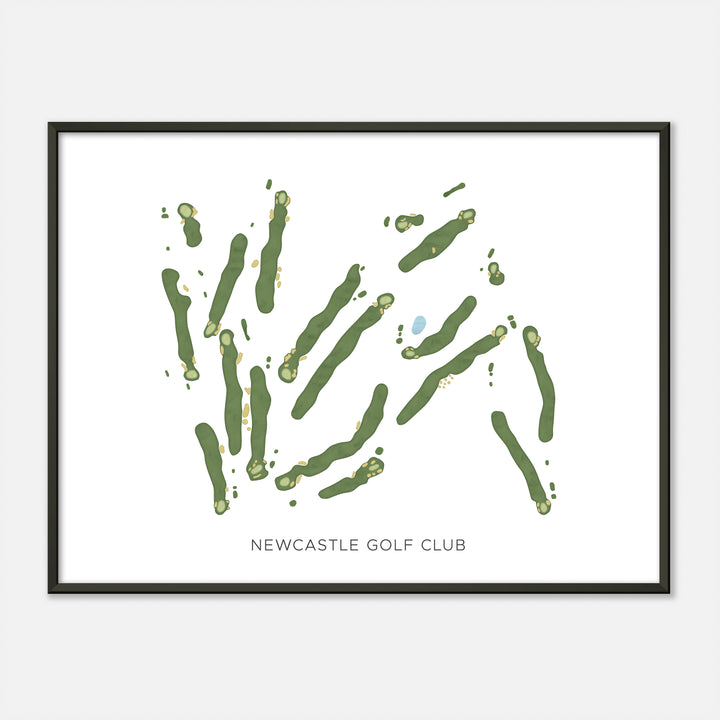 Print of Newcastle Golf Club Modern Map