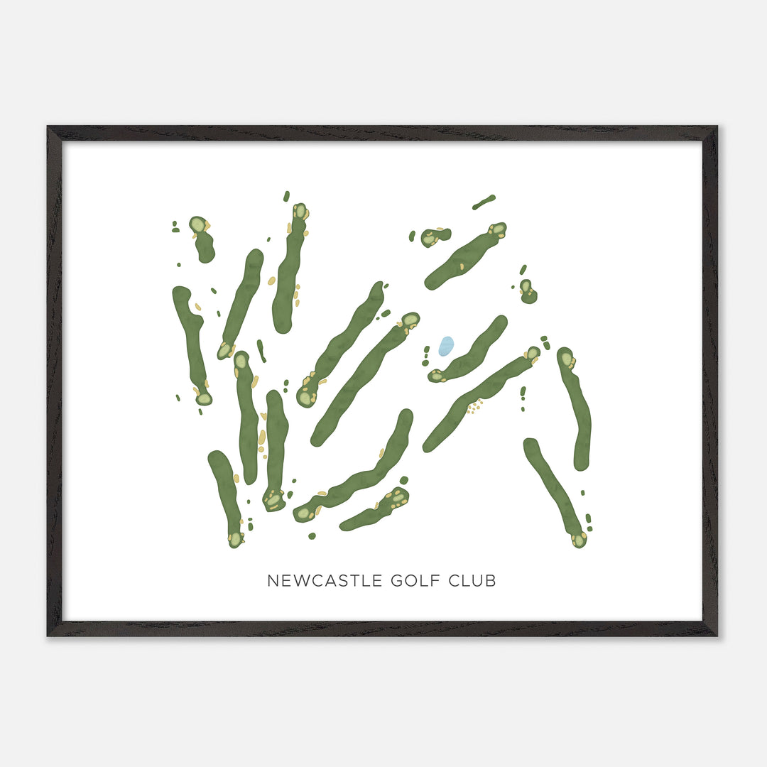 Print of Newcastle Golf Club Modern Map