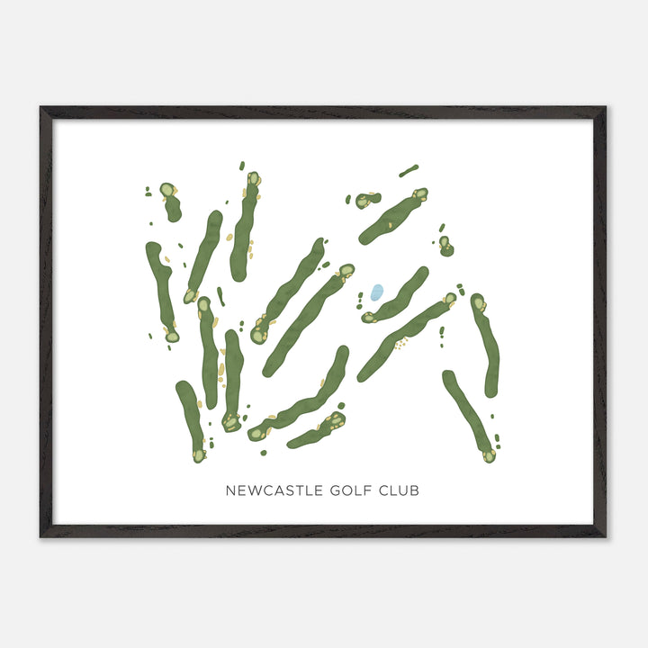 Print of Newcastle Golf Club Modern Map