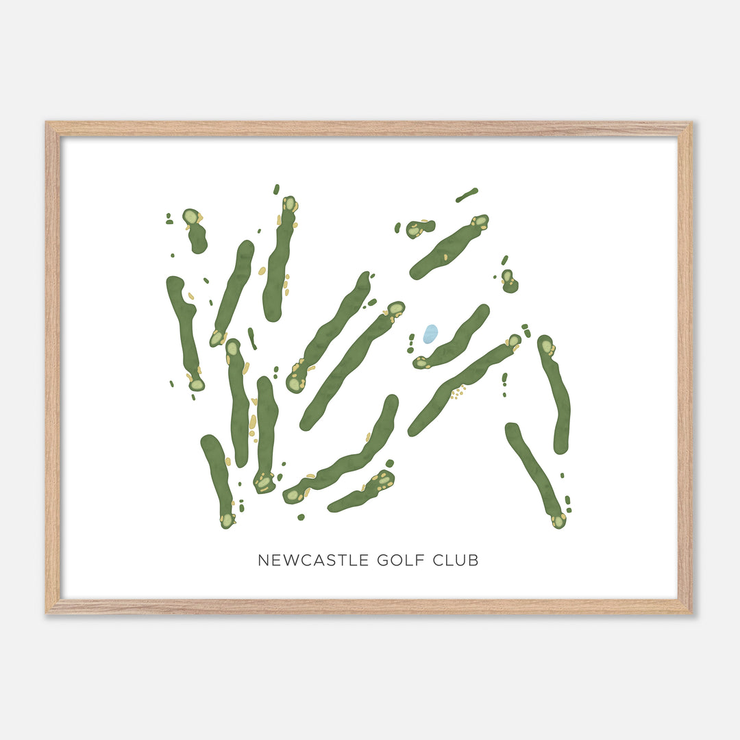 Print of Newcastle Golf Club Modern Map