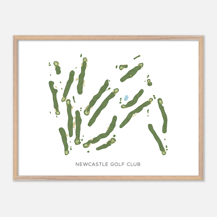 Print of Newcastle Golf Club Modern Map
