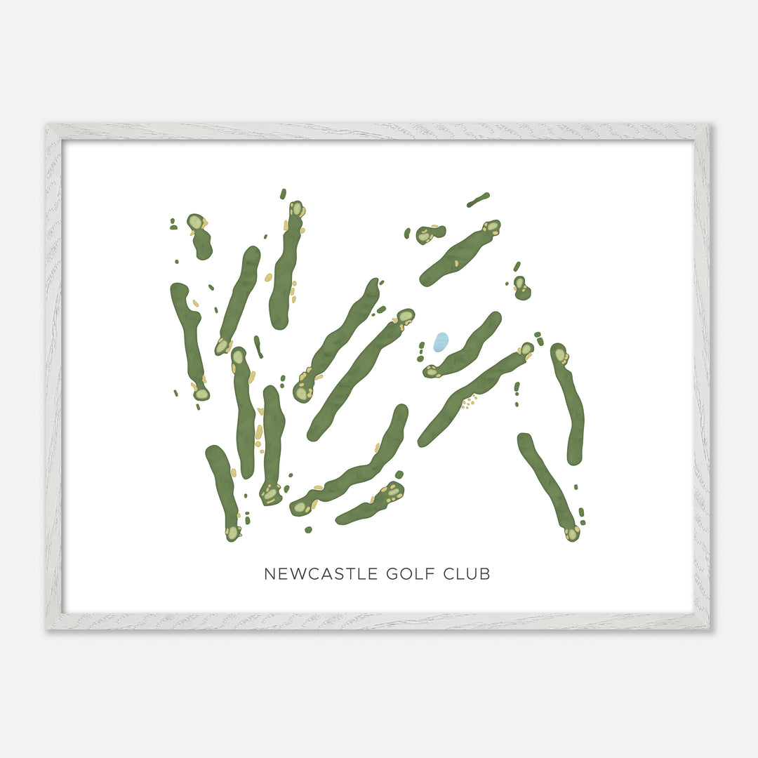 Print of Newcastle Golf Club Modern Map