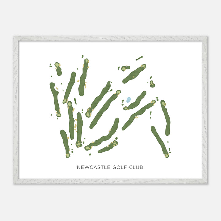 Print of Newcastle Golf Club Modern Map