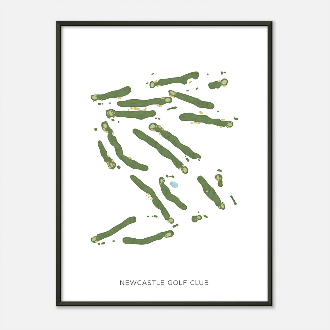 Print of Newcastle Golf Club Modern Map
