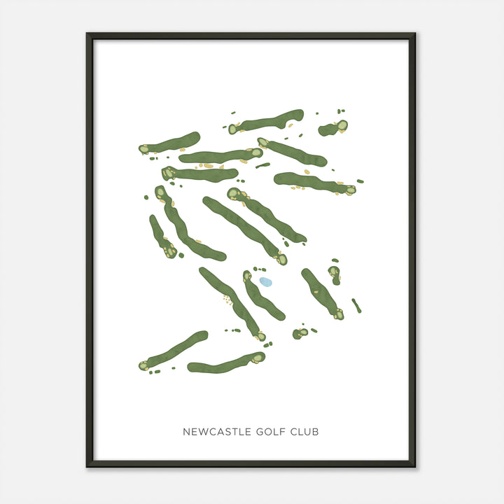 Print of Newcastle Golf Club Modern Map