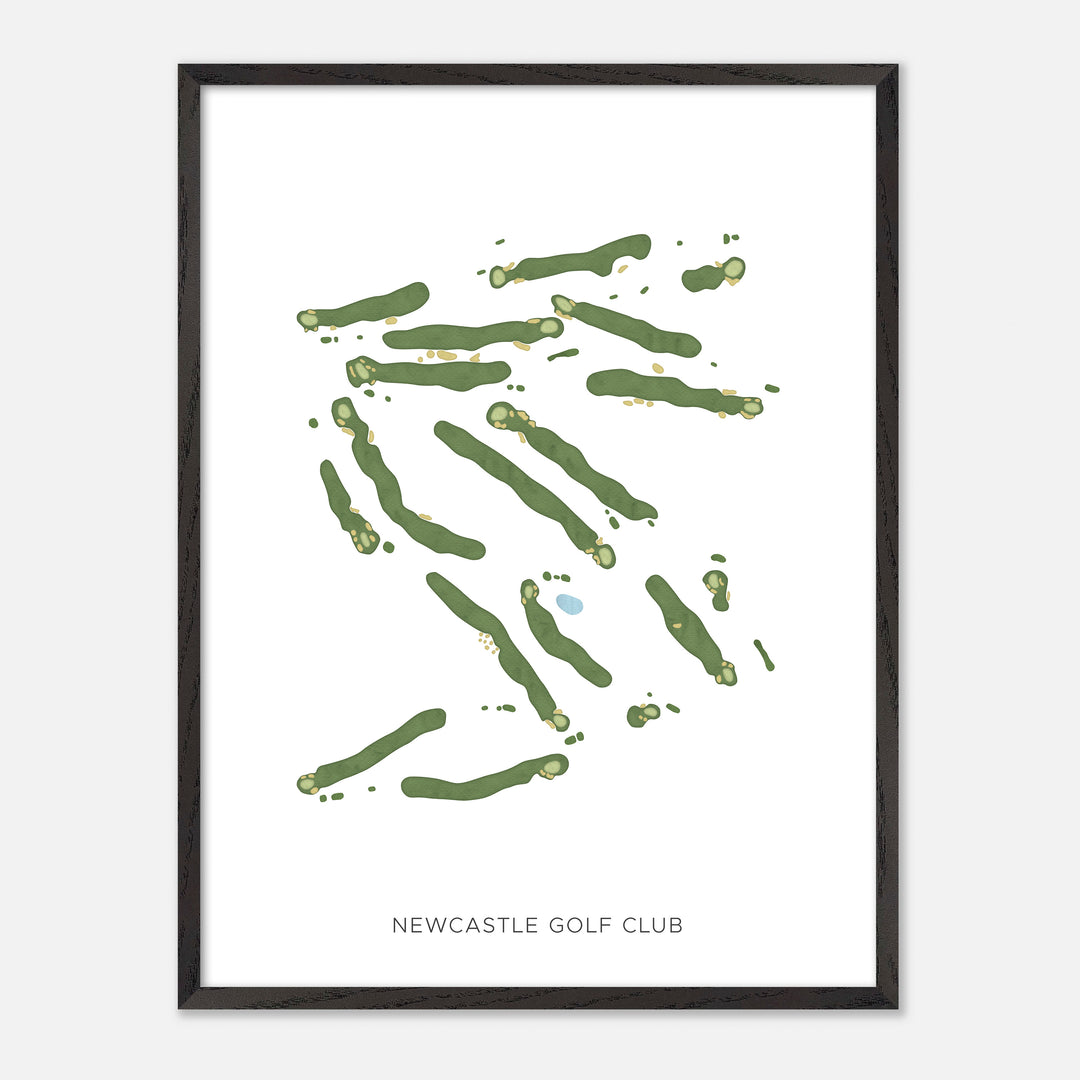 Print of Newcastle Golf Club Modern Map