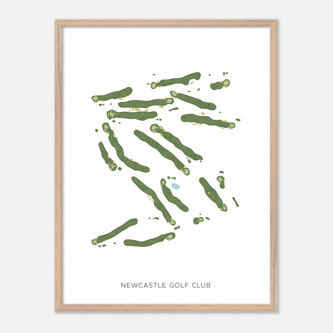 Print of Newcastle Golf Club Modern Map