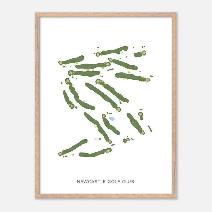 Print of Newcastle Golf Club Modern Map