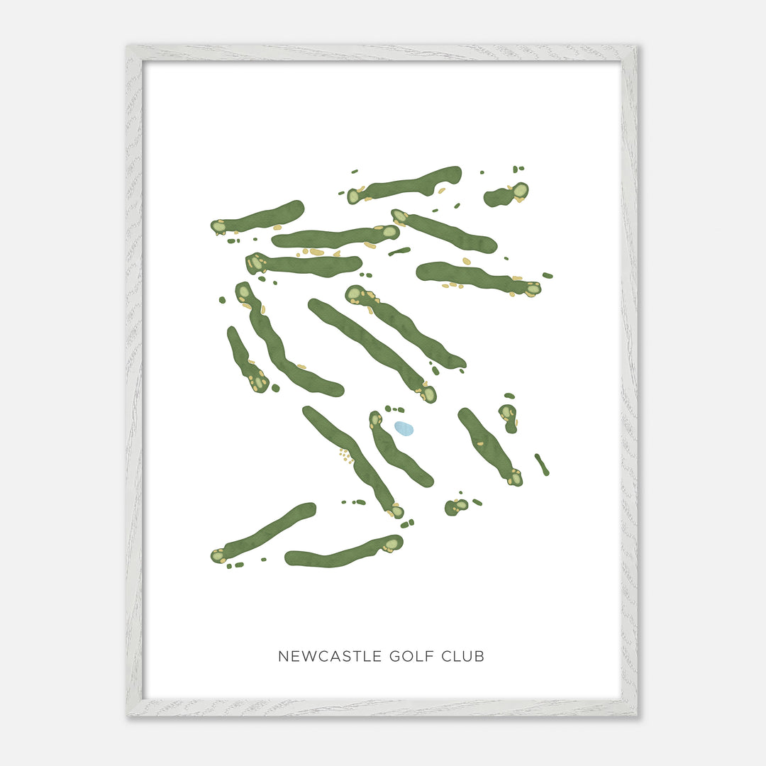 Print of Newcastle Golf Club Modern Map