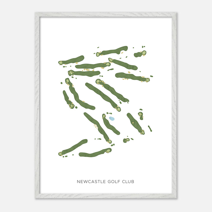 Print of Newcastle Golf Club Modern Map