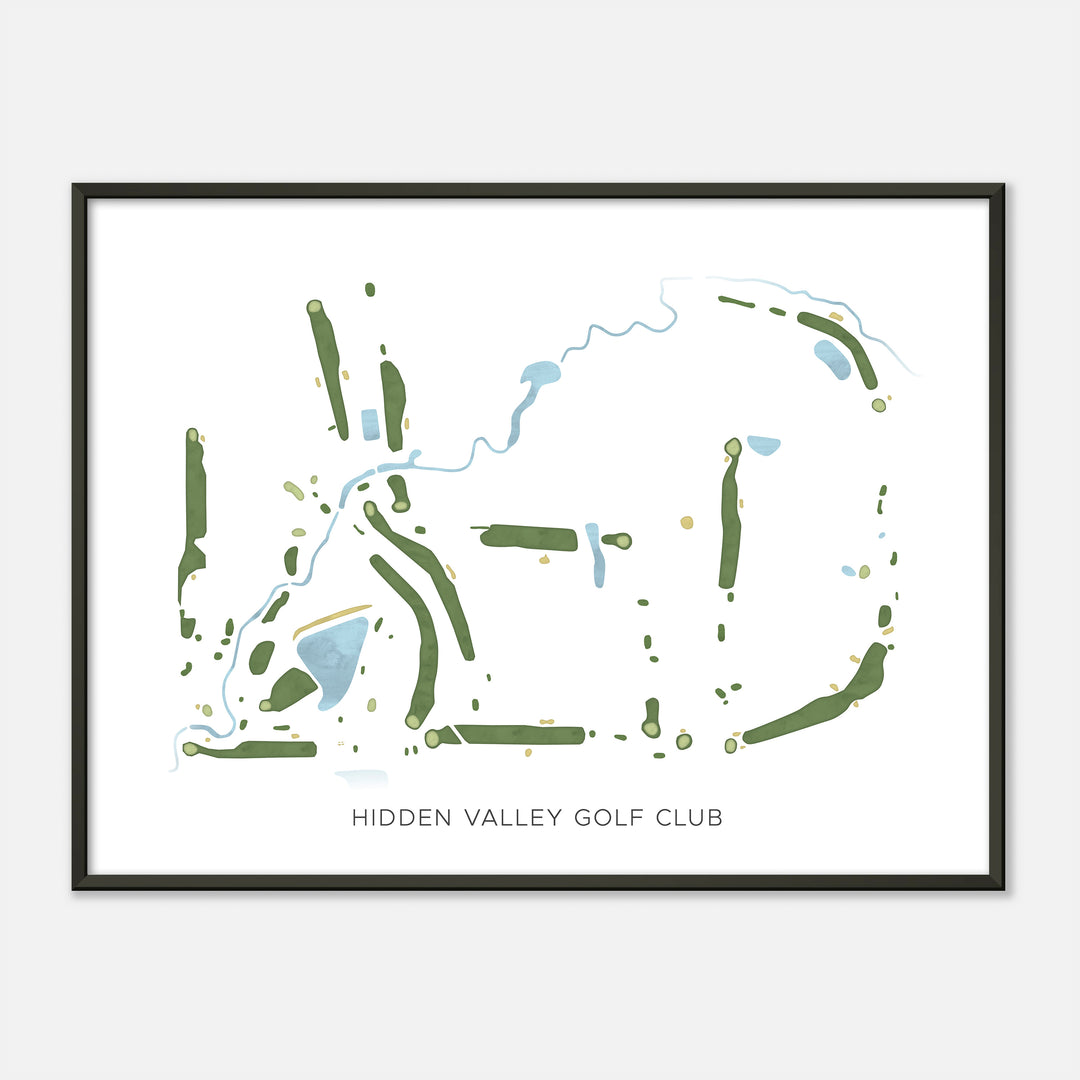 Print of Hidden Valley Golf Club Modern Map