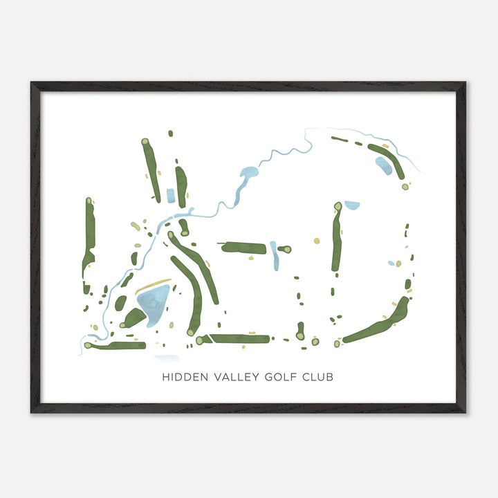 Print of Hidden Valley Golf Club Modern Map