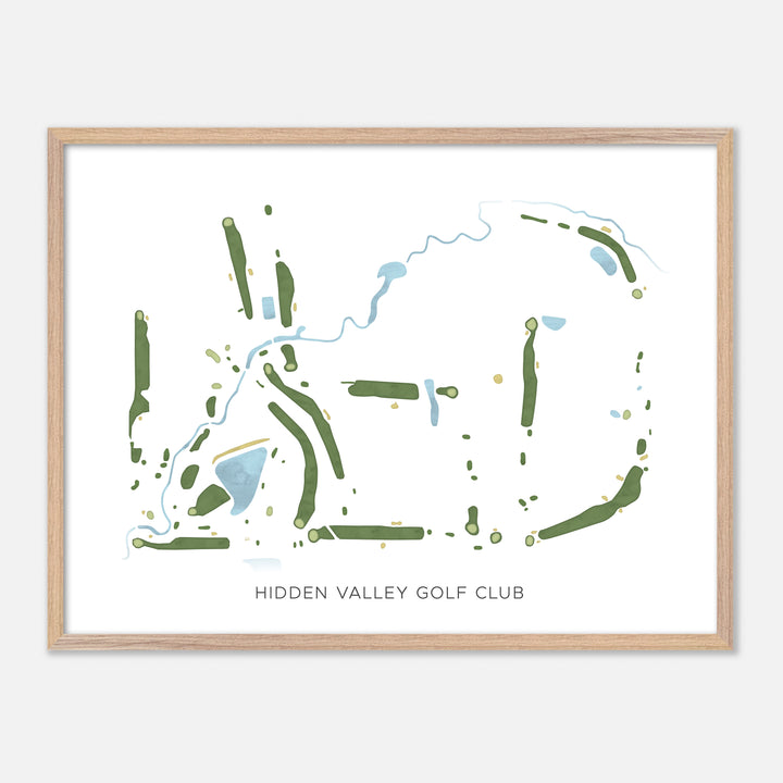 Print of Hidden Valley Golf Club Modern Map