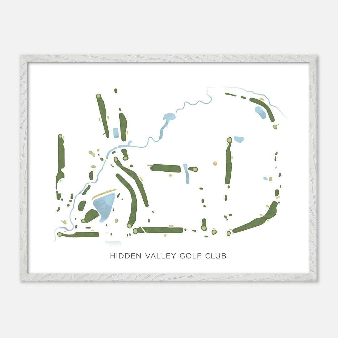Print of Hidden Valley Golf Club Modern Map
