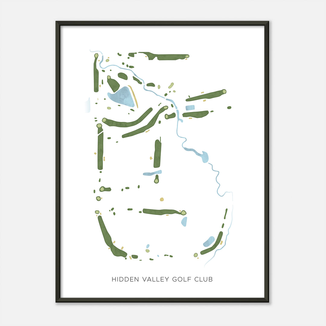 Print of Hidden Valley Golf Club Modern Map