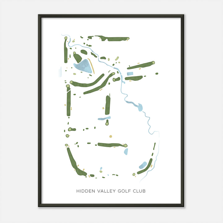 Print of Hidden Valley Golf Club Modern Map