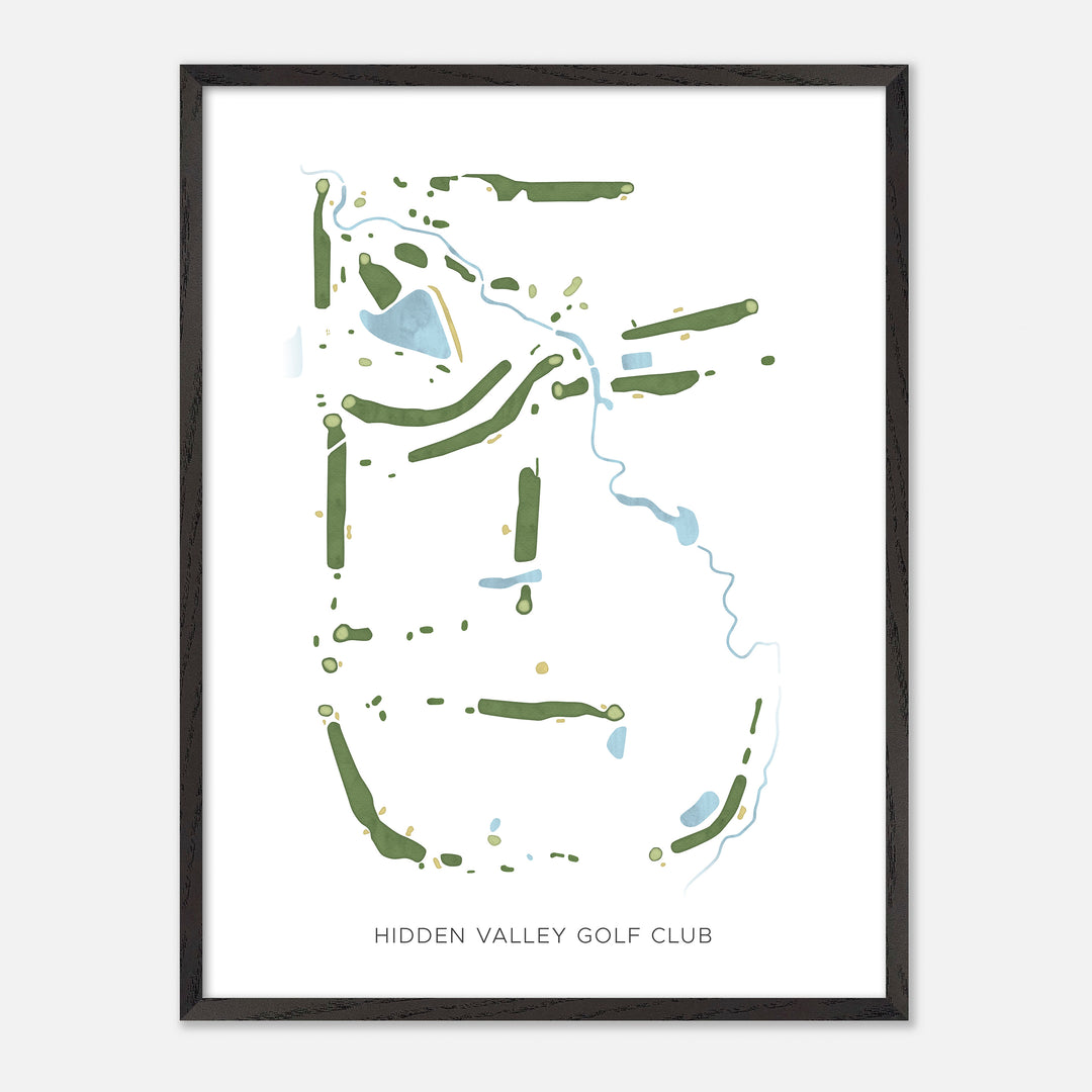 Print of Hidden Valley Golf Club Modern Map