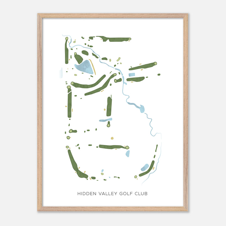 Print of Hidden Valley Golf Club Modern Map