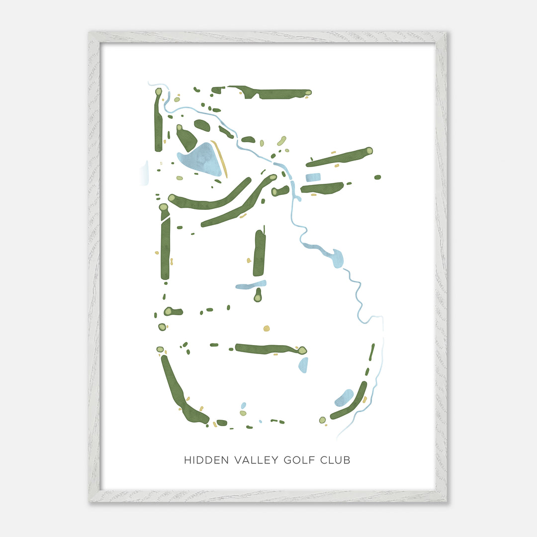 Print of Hidden Valley Golf Club Modern Map