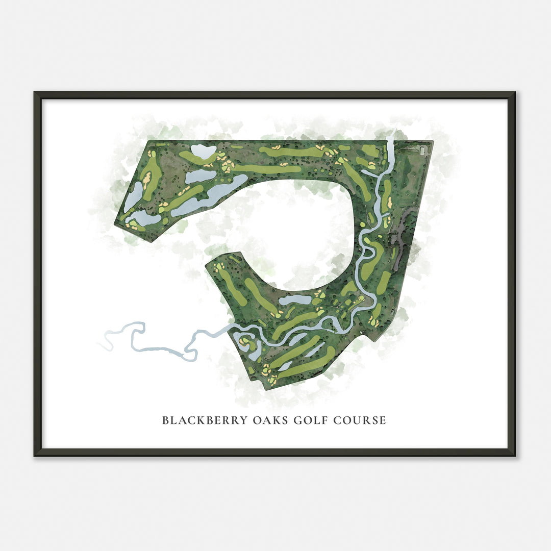 Print of Blackberry Oaks Golf Course Classic Map