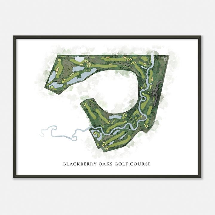 Print of Blackberry Oaks Golf Course Classic Map