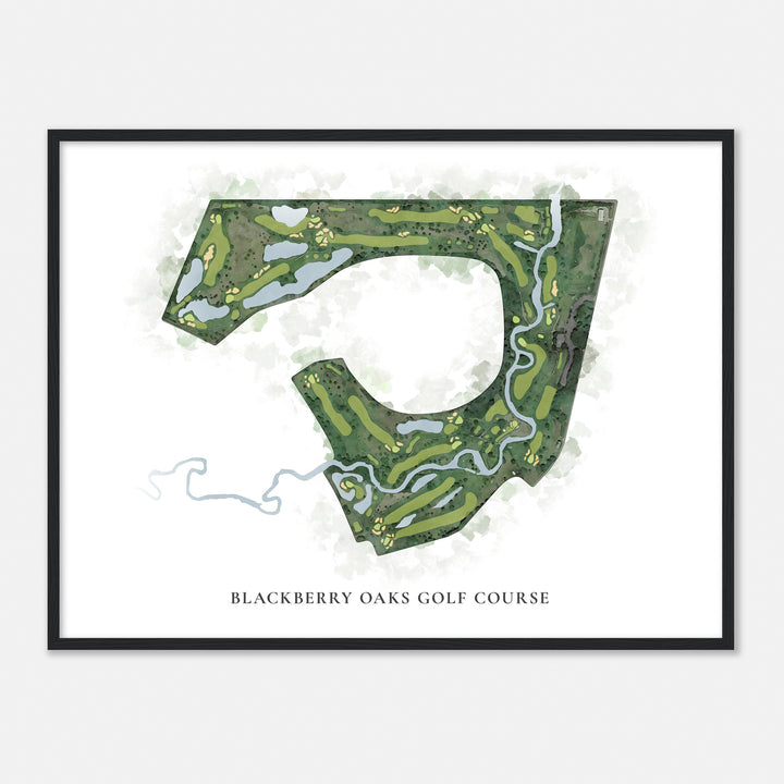 Print of Blackberry Oaks Golf Course Classic Map