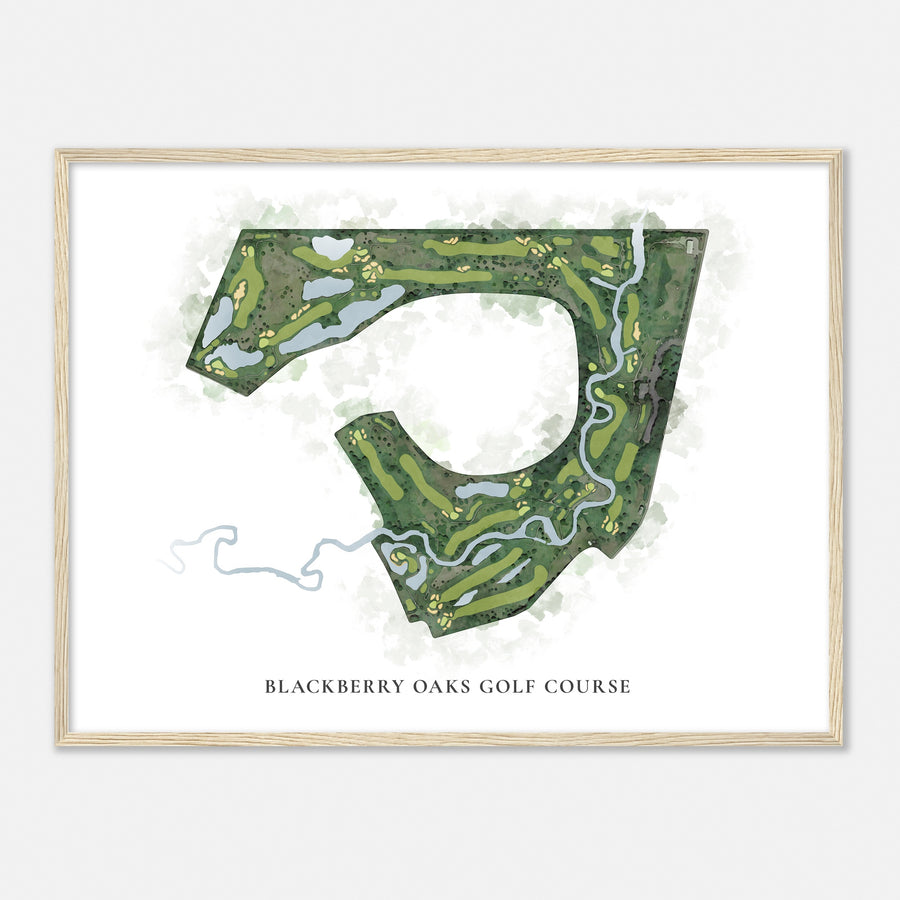 Print of Blackberry Oaks Golf Course Classic Map