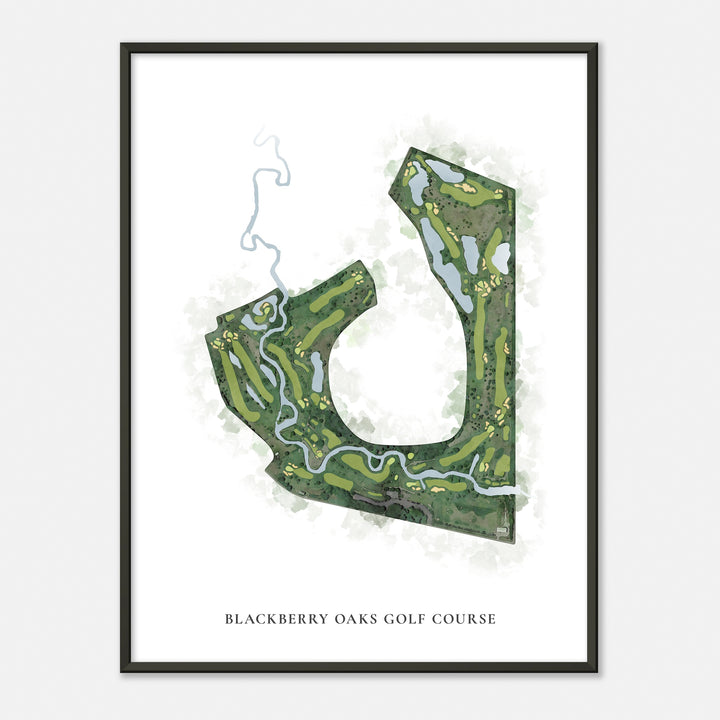 Print of Blackberry Oaks Golf Course Classic Map