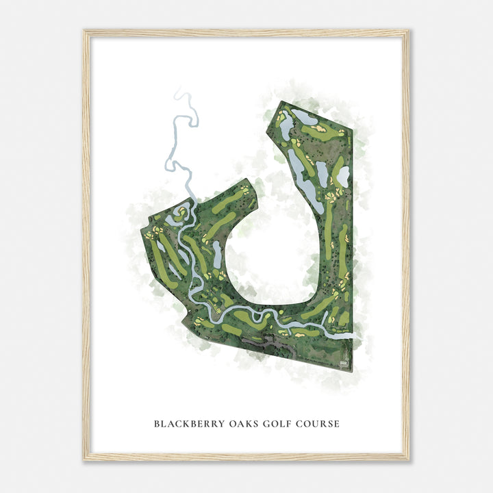 Print of Blackberry Oaks Golf Course Classic Map
