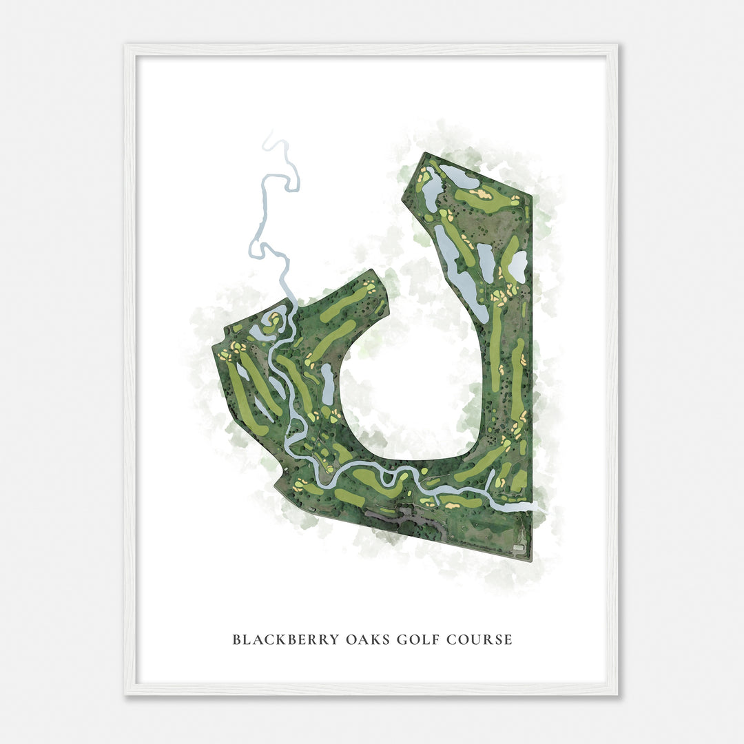 Print of Blackberry Oaks Golf Course Classic Map