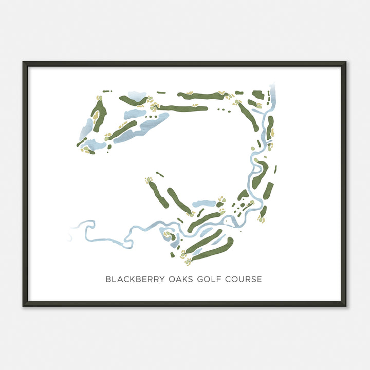 Print of Blackberry Oaks Golf Course Modern Map