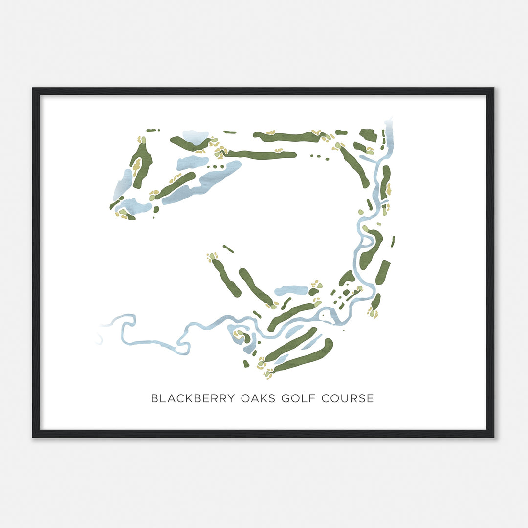 Print of Blackberry Oaks Golf Course Modern Map