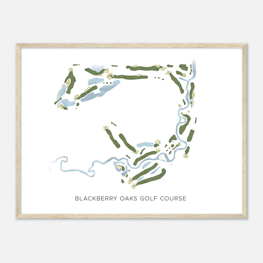 Print of Blackberry Oaks Golf Course Modern Map