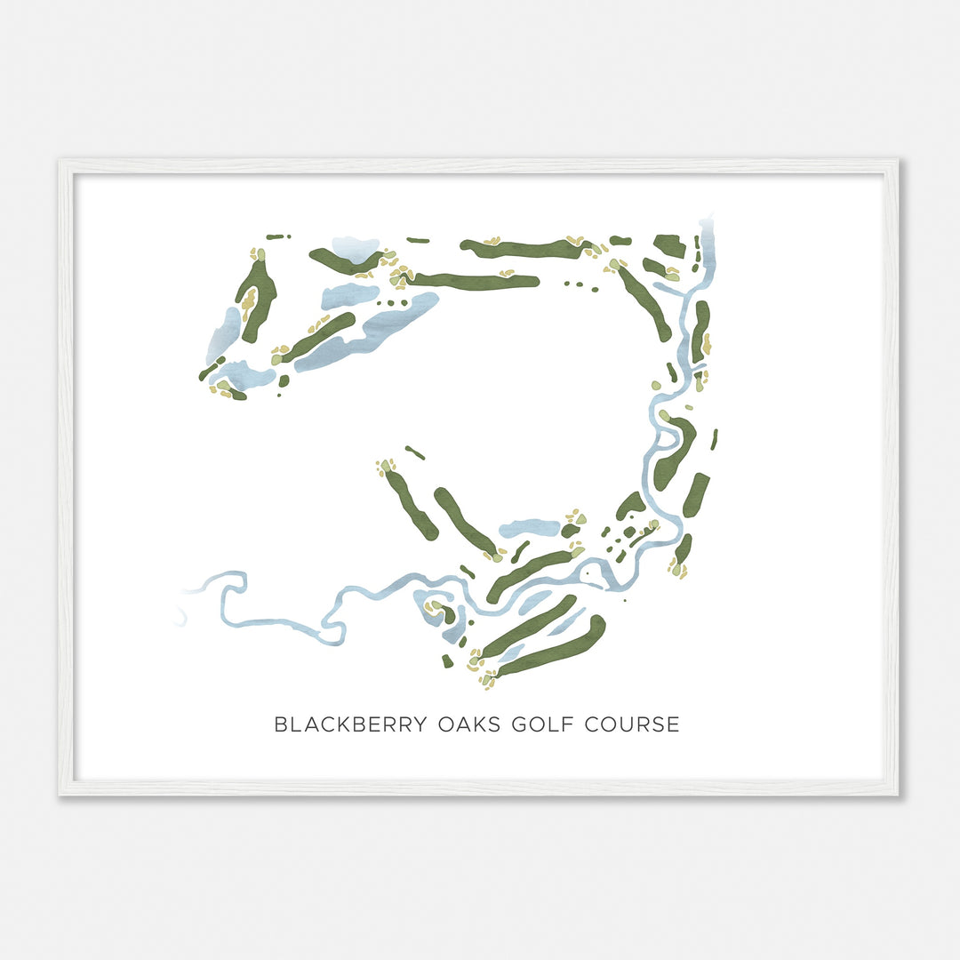 Print of Blackberry Oaks Golf Course Modern Map