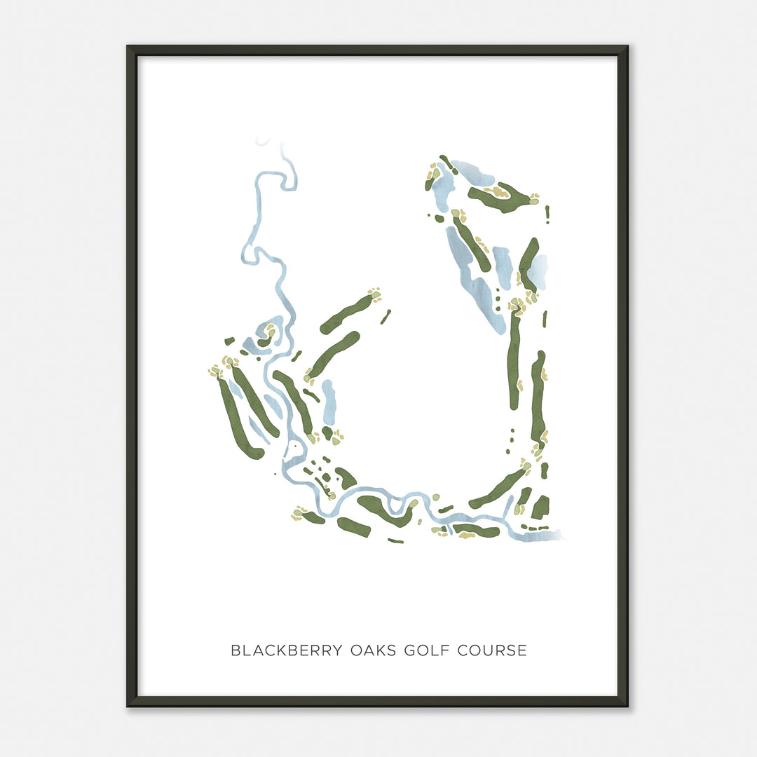 Print of Blackberry Oaks Golf Course Modern Map