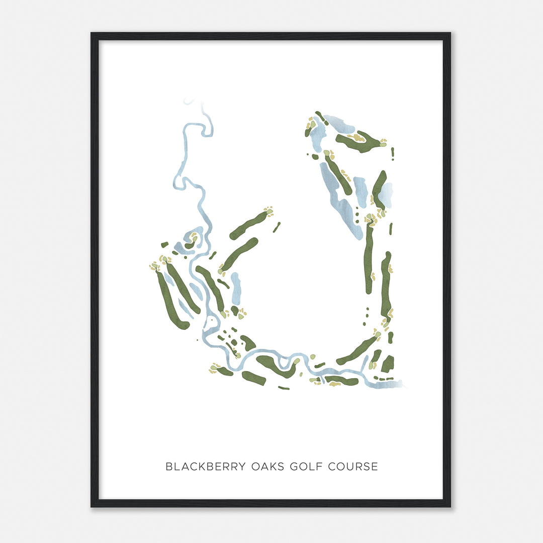 Print of Blackberry Oaks Golf Course Modern Map