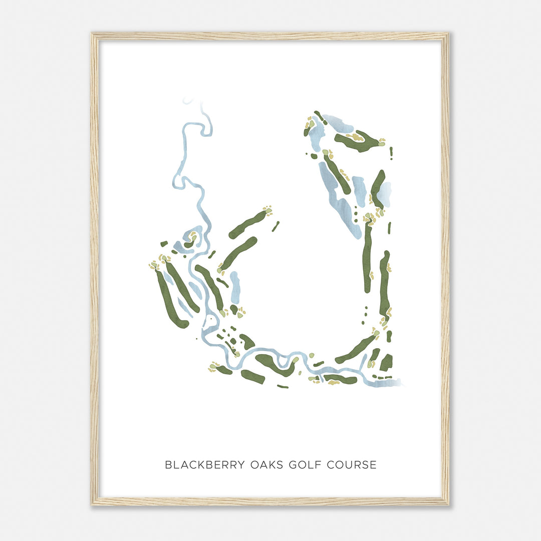 Print of Blackberry Oaks Golf Course Modern Map