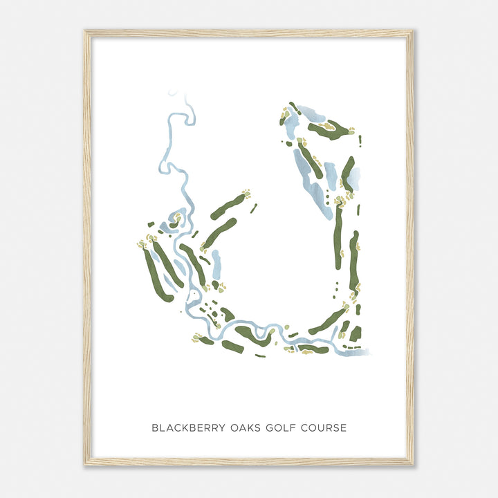 Print of Blackberry Oaks Golf Course Modern Map