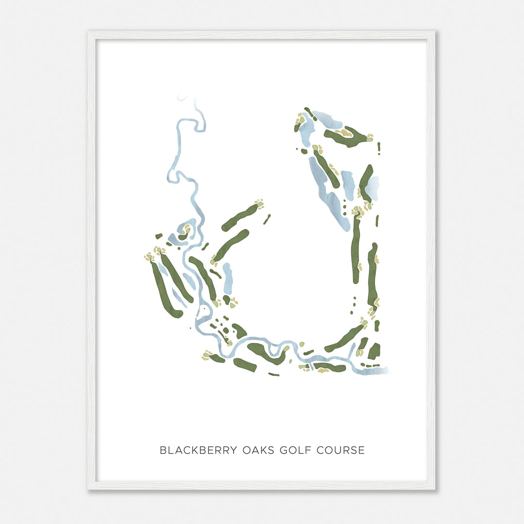 Print of Blackberry Oaks Golf Course Modern Map