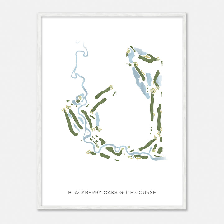 Print of Blackberry Oaks Golf Course Modern Map