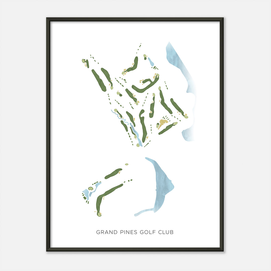 Print of Grand Pines Golf Club Modern Map
